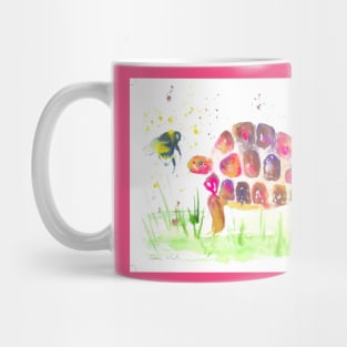 Pink Tortoise and a bumble bee Mug